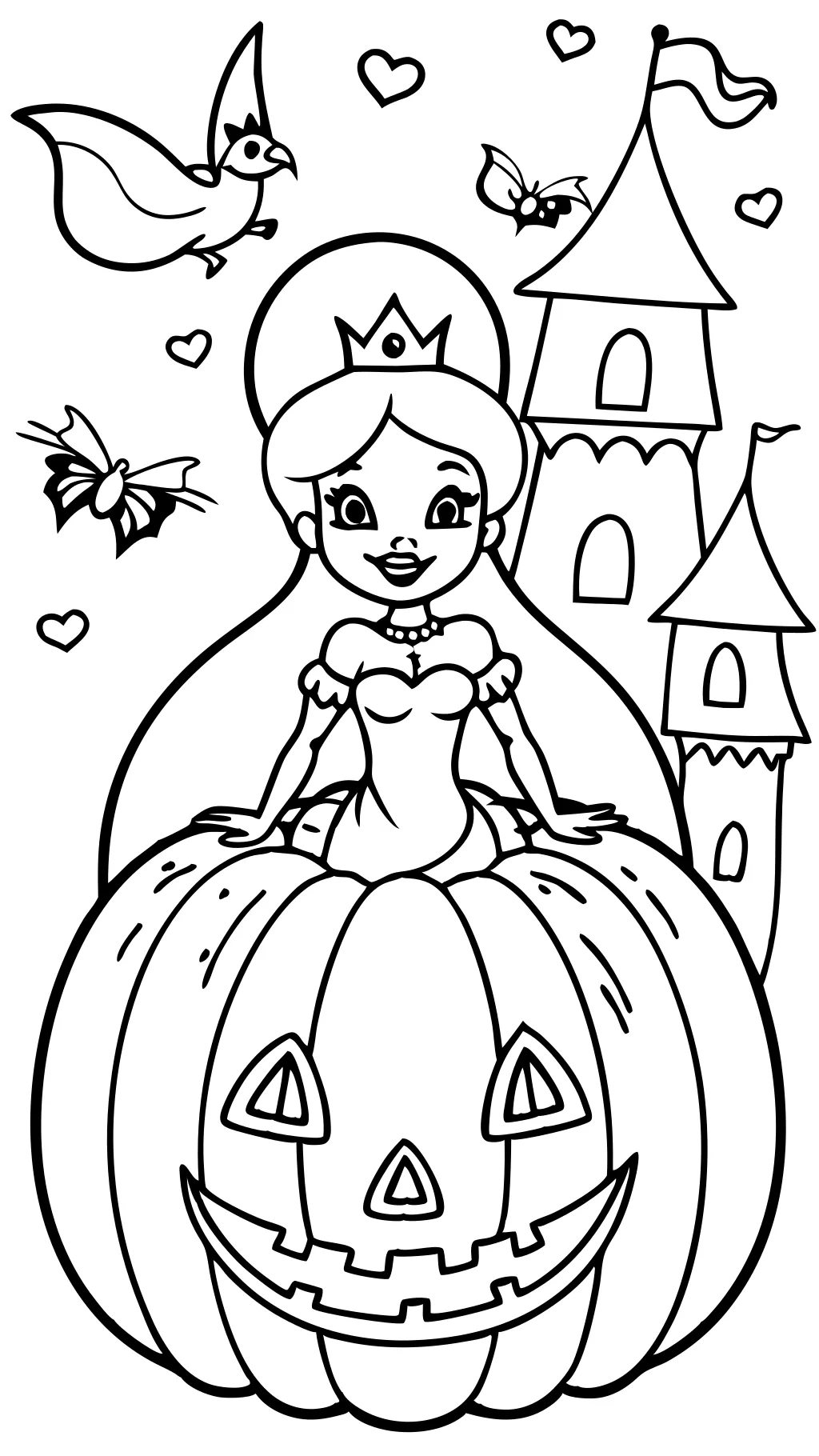 coloriage de la princesse Disney Halloween